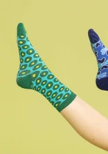 “Billie” socks in organic cotton - aquagrn