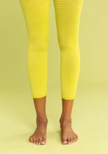 Striped leggings in recycled nylon - limegrn0SL0oblekt