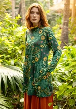 “Harriet” jersey tunic in lyocell/spandex - light bottle green