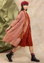 “Rose Hip” woven dress in organic cotton - henna