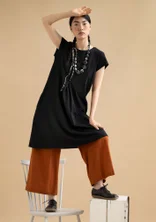“Jane” jersey dress in organic cotton/spandex - svart