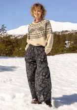 “Denali” woven pants in organic cotton - black