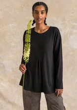 Jersey tunic in viscose/spandex - black
