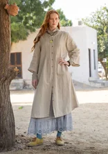 Woven “Sand” dress in organic cotton/linen - dark natural