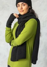 Knit scarf in an alpaca blend - black