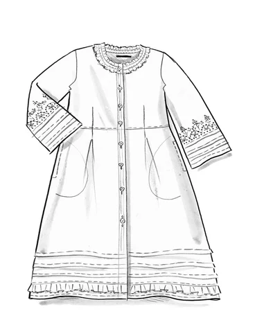 Geweven jurk "Tjärn" van biologisch katoen - vindruva