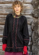 “Nome” woven organic cotton tunic - black
