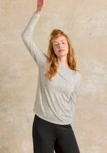 “Bianca” jersey top in lyocell/spandex - black/patterned