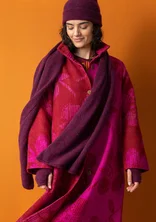 Knit scarf in an alpaca blend - aubergine/melange