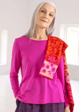 “Pearl” jersey top in lyocell/spandex - pink begonia