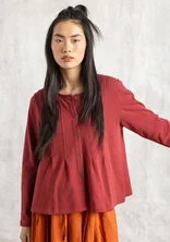 Jersey cardigan in organic cotton - rooibos