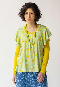 “Bubble” organic cotton/modal top - gooseberry green