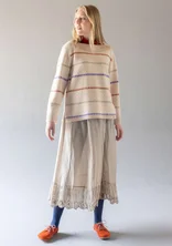 “Haida” felted recycled wool sweater - oyster