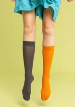 Striped knee-highs in recycled polyamide - askgr