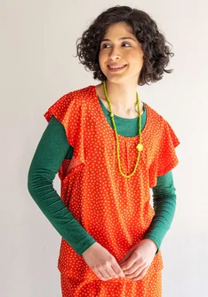 “Bubble” organic cotton/modal top - lava red