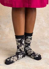 “Theia” socks in organic cotton - black