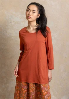 “Ophelia” organic cotton/modal jersey top - madder red