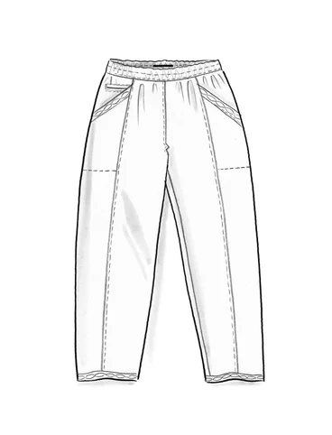 “Dunes” trousers in woven organic cotton/linen - dov0SP0rosa