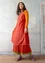 Vävd klänning "Shimla" i ekologisk bomull/lin (koppar/mönstrad S)