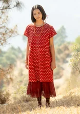 “Thistle” woven dress in organic cotton - henna