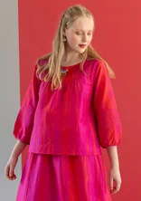 “Melody” organic cotton/silk blouse - pink begonia