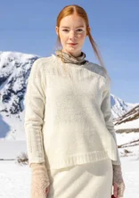 “Forget-me-not” sweater in an alpaca blend - ecru