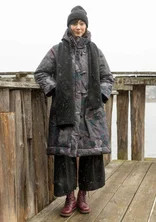 “Nova Scotia” woven quilted coat in organic cotton - dark ash grey