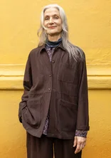 “Agatha” woven jacket in organic cotton - mullberry