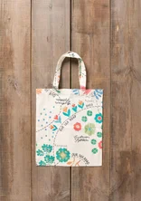Fabric tote bag S in organic cotton - multicoloured