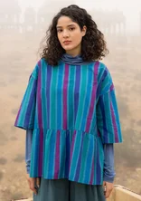 “Akira” organic cotton blouse - light indigo