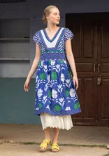 Vævet kjole "Rosamunda" i bomuld - kleinbl