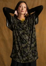 “Amaya” patterned tunic in lyocell/spandex - dark ash grey
