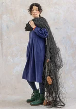 “Cornus” velour dress in organic cotton/recycled polyester - violet