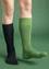 Solid-colour organic cotton knee-highs (coriander S/M)