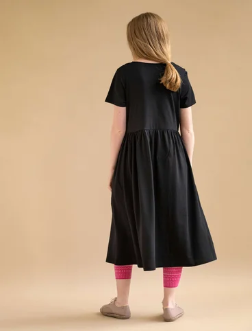 “Billie” jersey dress in organic cotton/modal - svart