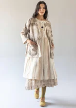 “Alaska” blouse in organic cotton/linen - mole