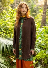 “Galapagos” woven tunic in linen - mullberry