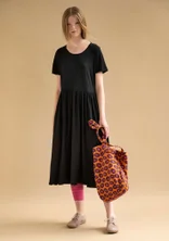 Tricot jurk "Billie" van biologisch katoen/modal - svart