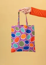 Fabric tote bag S in organic cotton - multicoloured