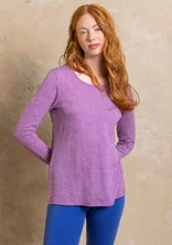 “Bianca” jersey top in lyocell/spandex - purple cosmos/patterned
