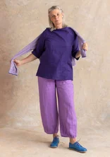 Woven linen pants - purple cosmos